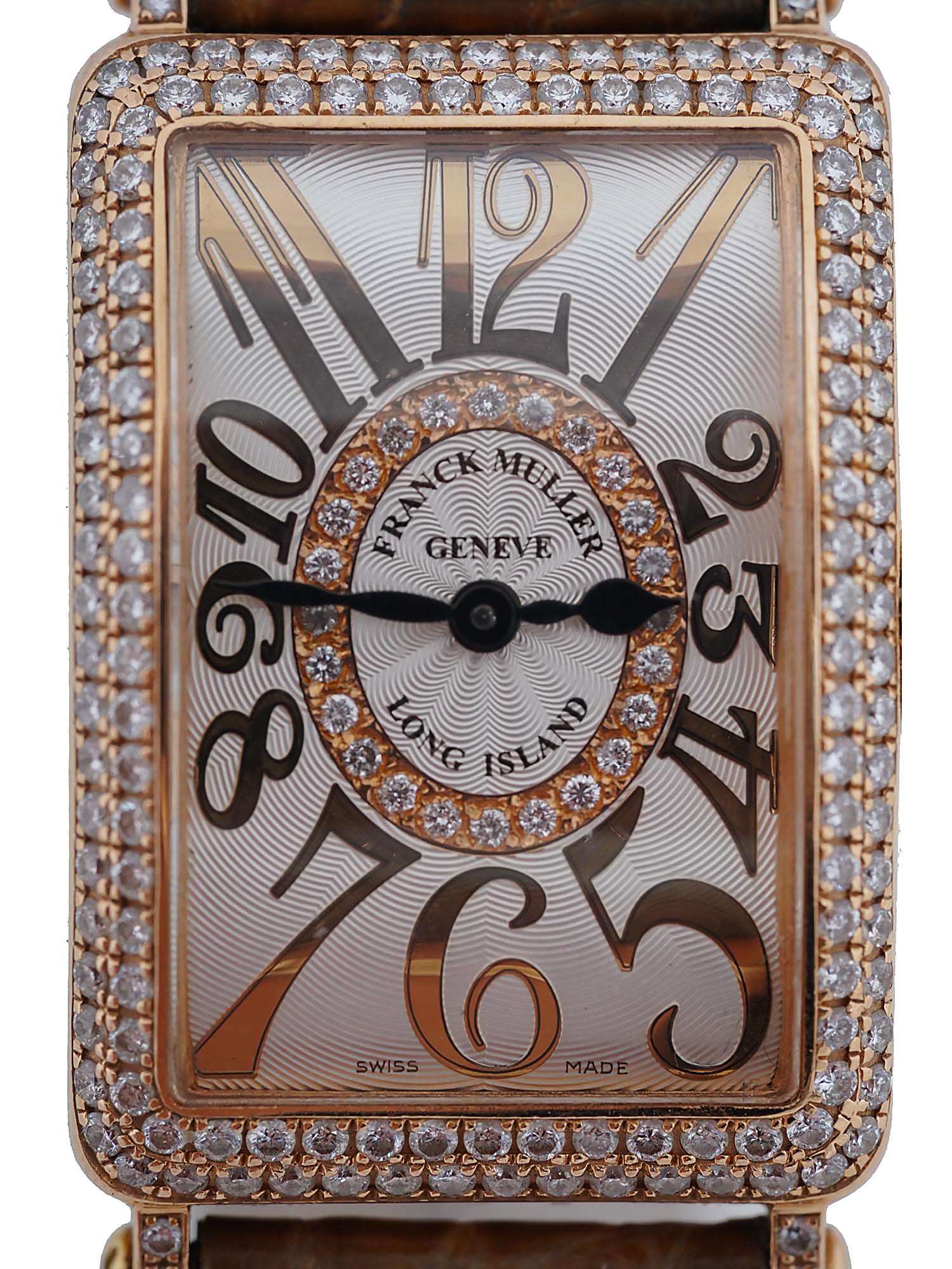 FRANCK MULLER 18K ROSE GOLD DIAMOND LADIES WATCH PIC-2